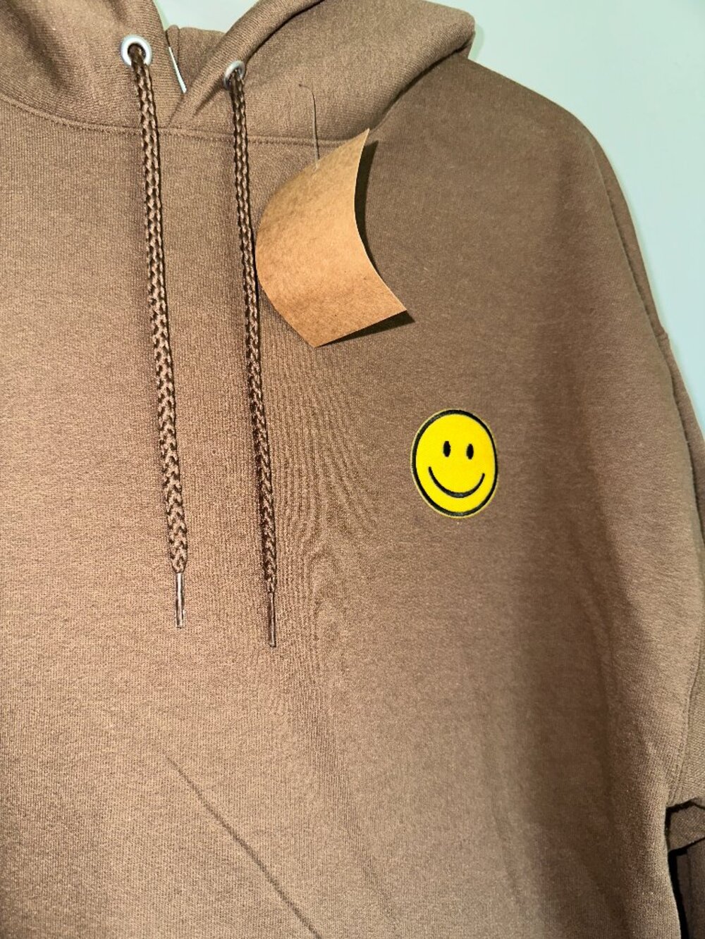 Choose Happy Brown Hooded Sweatshirt - Unisex Size Large